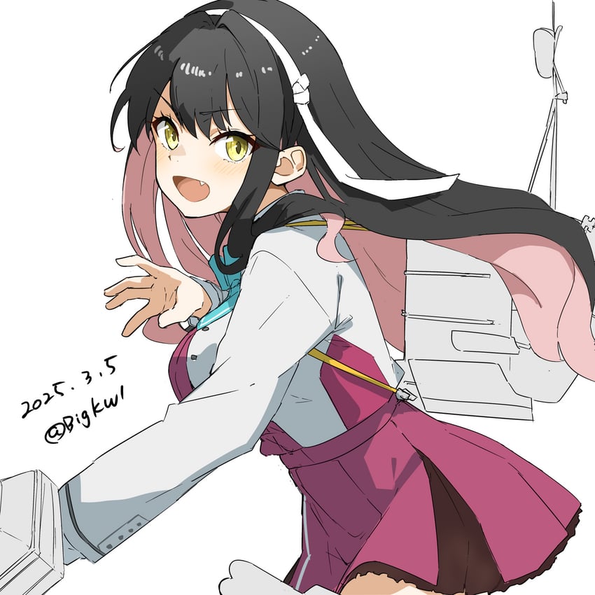 naganami and naganami kai ni (kantai collection) drawn by bigkwl
