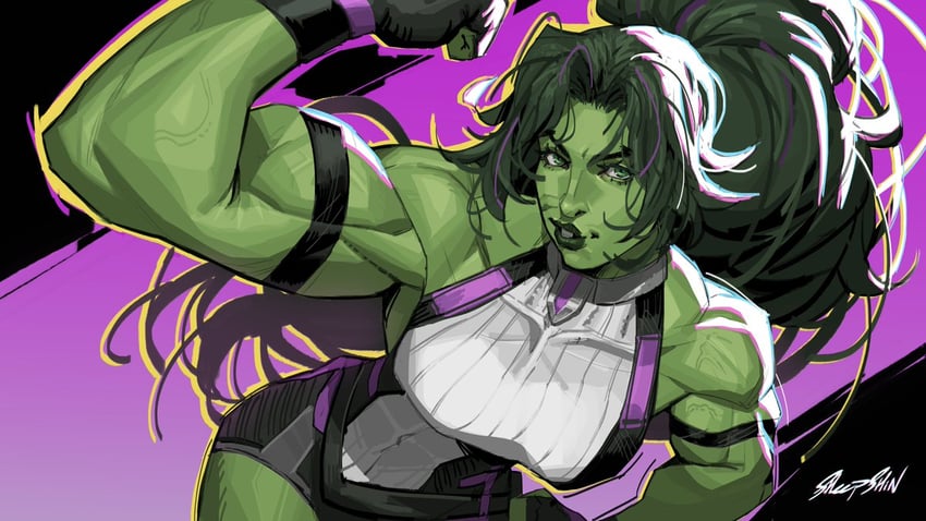 she-hulk (marvel and 1 more) drawn by sheep_shin