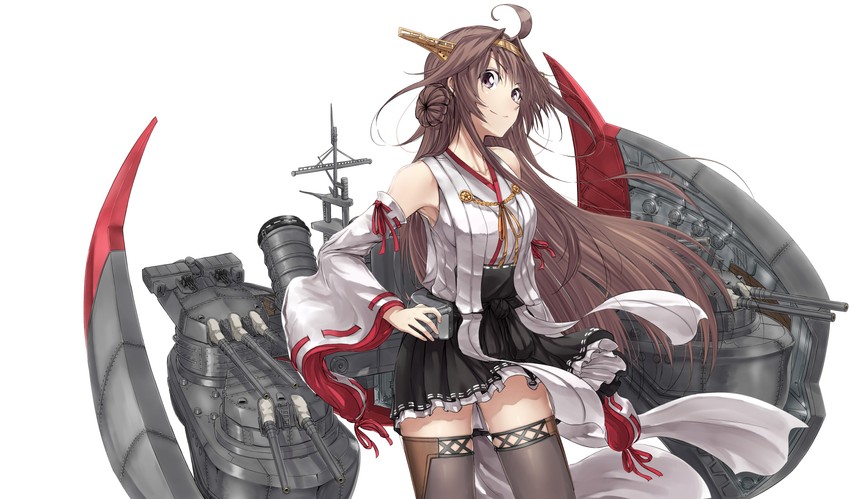 kongou and kongou kai ni (kantai collection) drawn by zombie_mogura