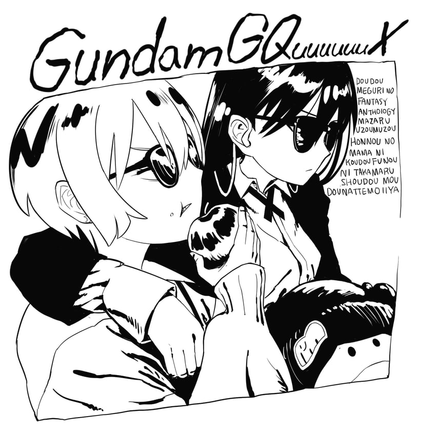 amate yuzuriha, haro, and nyaan (gundam and 4 more) drawn by mazarimon