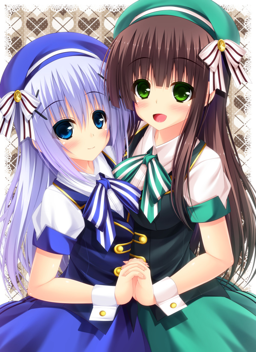 kafuu chino and ujimatsu chiya (gochuumon wa usagi desu ka?) drawn by yunagi_amane