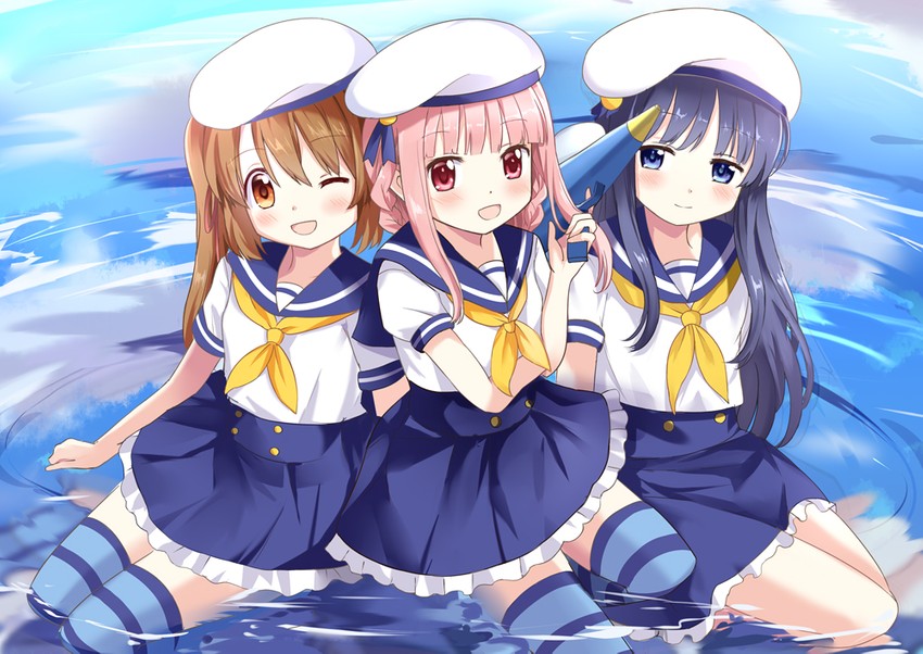 tamaki iroha, nanami yachiyo, and yui tsuruno (mahou shoujo madoka magica and 2 more) drawn by rikopin