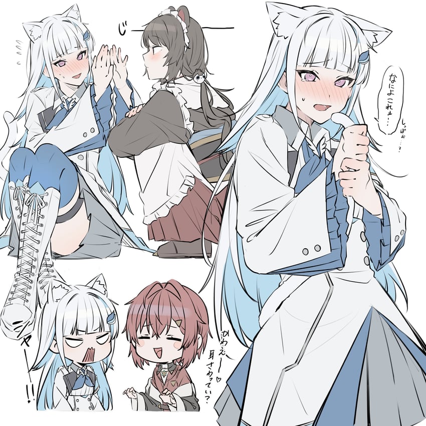lize helesta, ange katrina, and inui toko (nijisanji) drawn by natukirai030