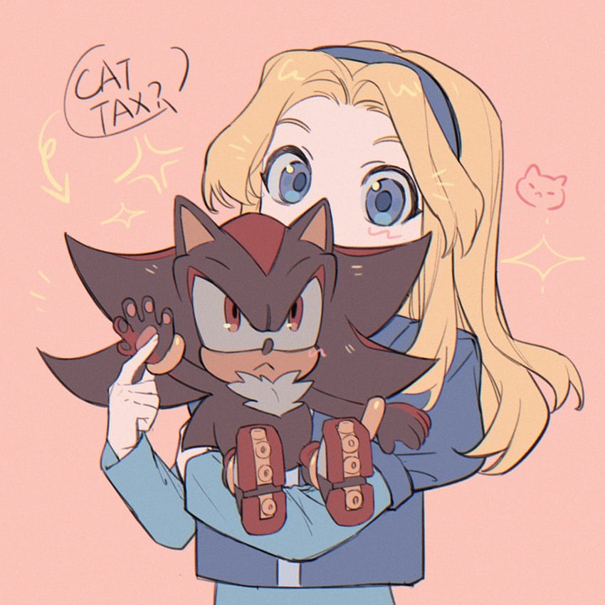 shadow the hedgehog and maria robotnik (sonic) drawn by nabe0915199212