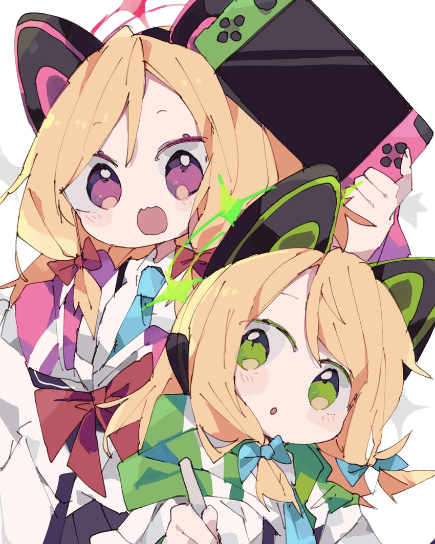 momoi and midori (blue archive) drawn by byako_(srktn)