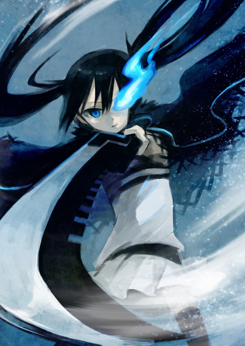 black rock shooter (black rock shooter and 1 more) drawn by fujiyama