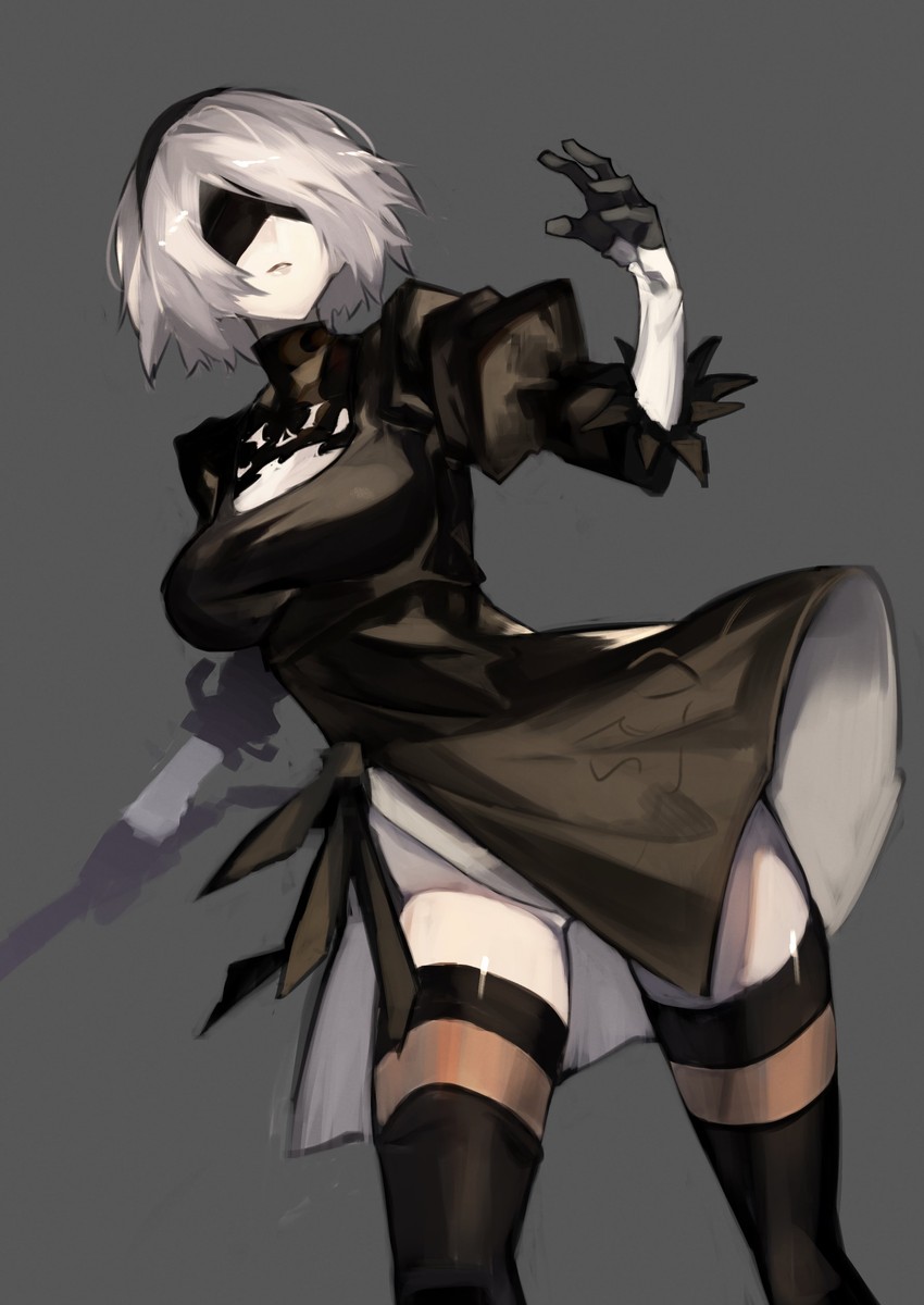 2b (nier and 1 more) drawn by balance_(superdust)