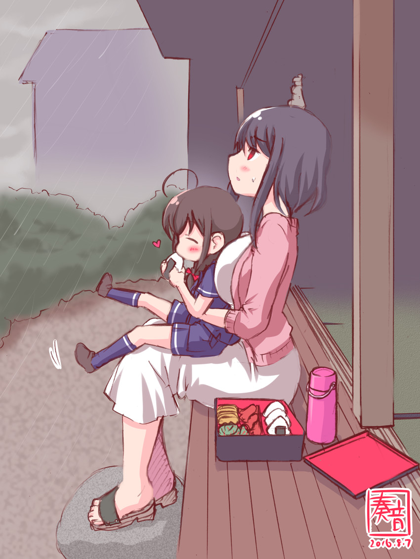 shigure and yamashiro (kantai collection) drawn by kanon_(kurogane_knights)