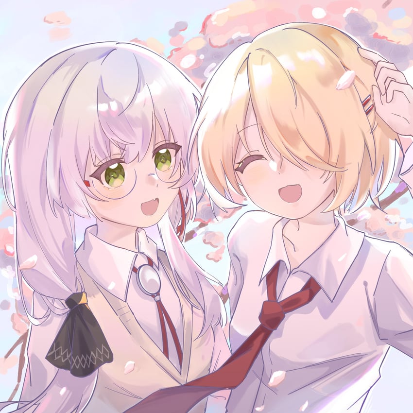 kayamori ruka and izumi yuki (heaven burns red) drawn by shuangli