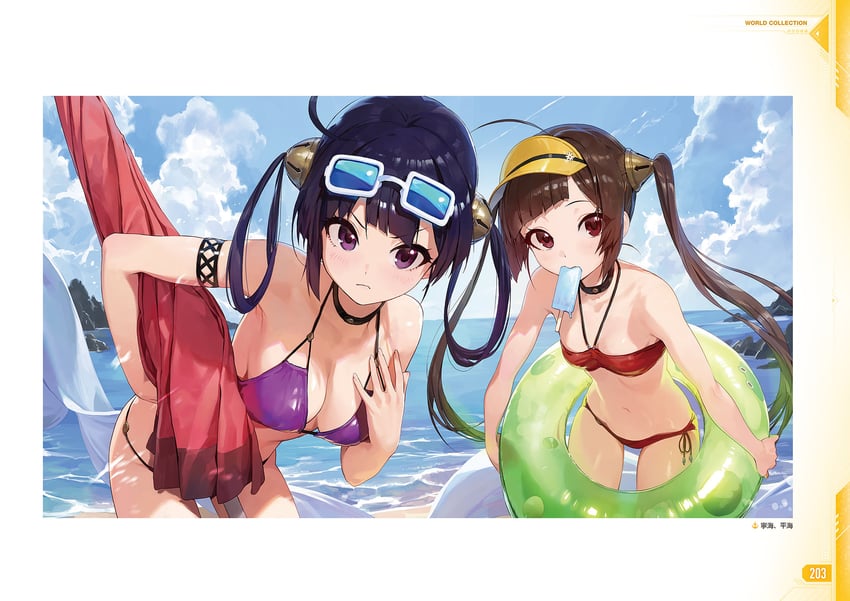 ping hai and ning hai (azur lane) drawn by modare