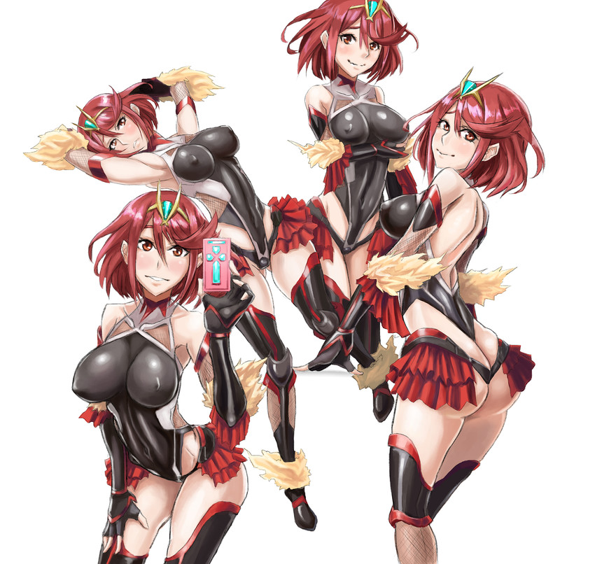 pyra and mizuki yukikaze (xenoblade chronicles and 3 more) drawn by damagefloor