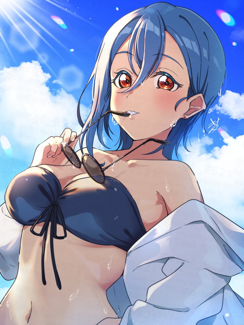 wakana shiki (love live! and 1 more) drawn by kyaku_tasu