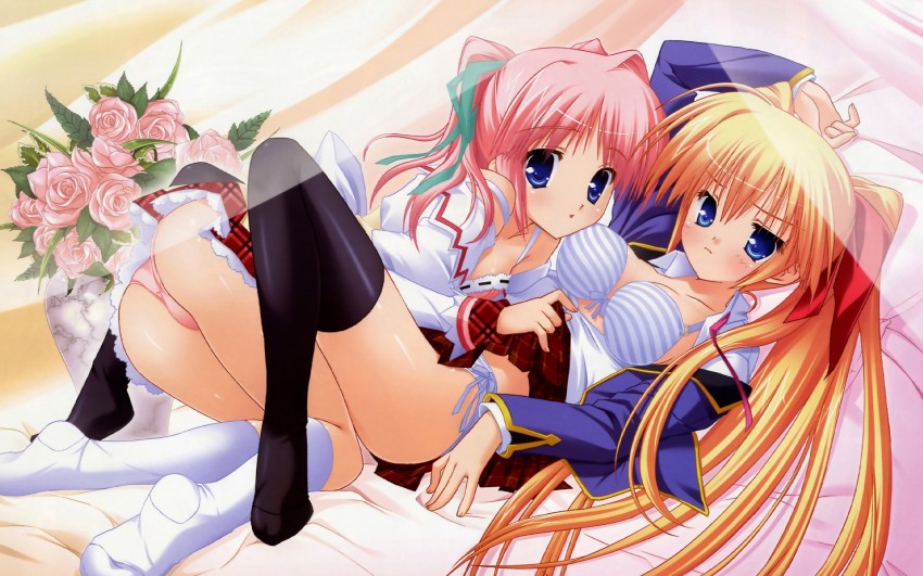 nagumo kaho and konishi touka (dengeki hime and 1 more) drawn by hinamatsuri_touko