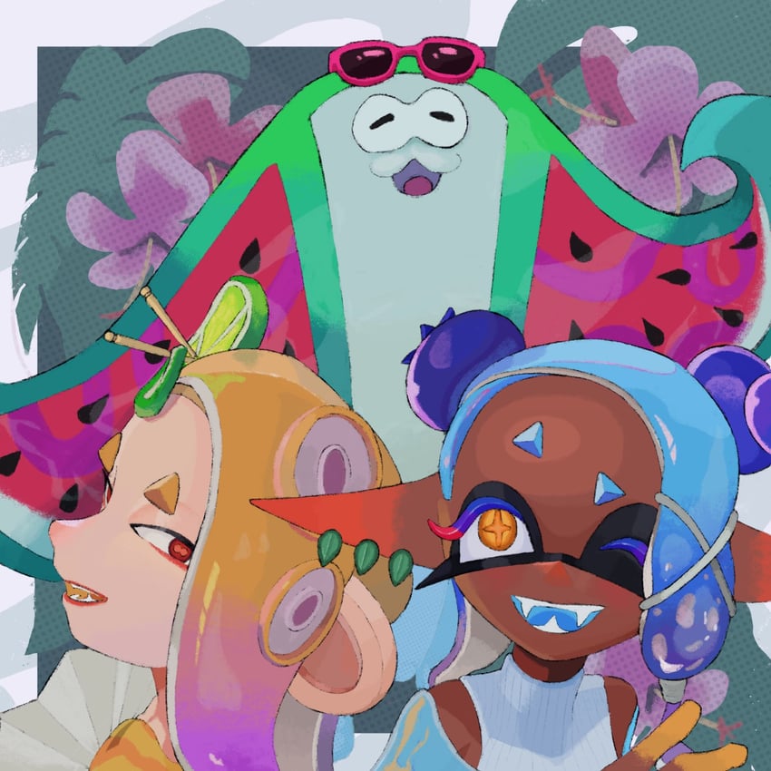 shiver, frye, and big man (splatoon and 1 more) drawn by hyper_chikuwabu