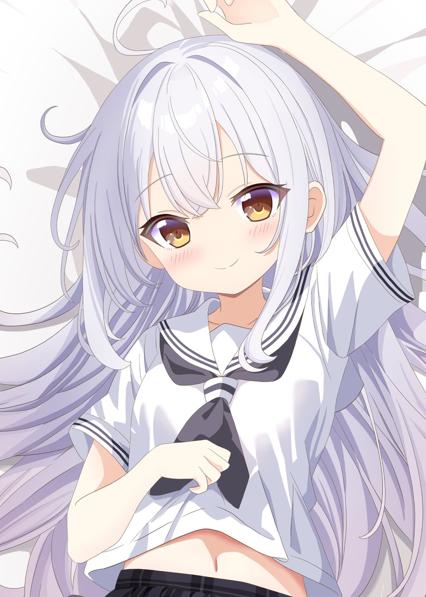 silver-haired girl (original) drawn by aruka_(alka_p1)