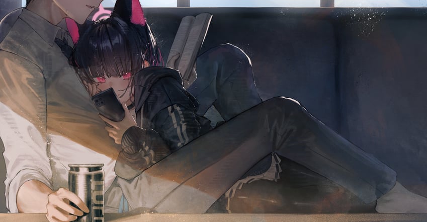 sensei and kazusa (blue archive) drawn by betabeet