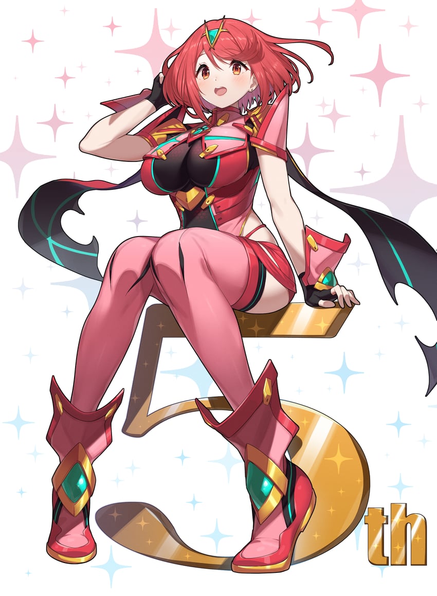pyra (xenoblade chronicles and 1 more) drawn by green322