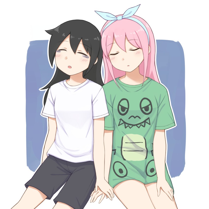 kuroki tomoko and nemoto hina (watashi ga motenai no wa dou kangaetemo omaera ga warui!) drawn by mohya