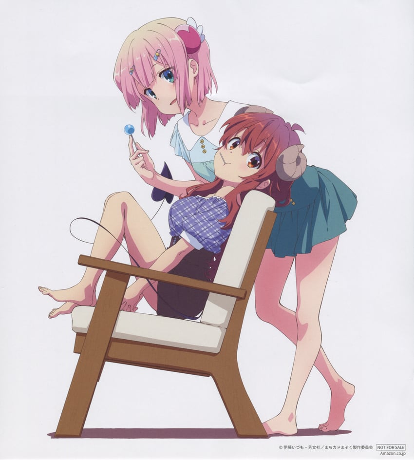 yoshida yuuko and chiyoda momo (machikado mazoku and 1 more) drawn by ootsuka_mai