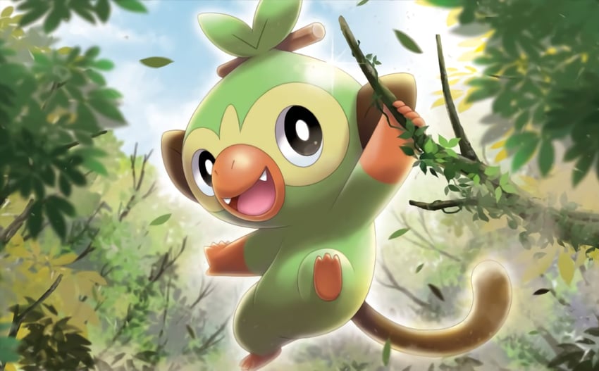 grookey (pokemon and 1 more) drawn by saitou_kouki