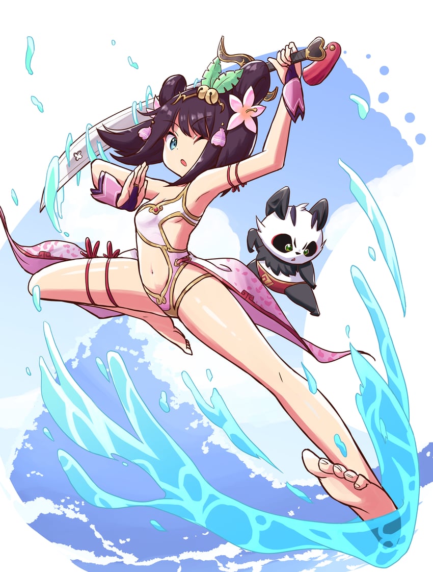 lin you and mao mao (dragalia lost) drawn by harugame86