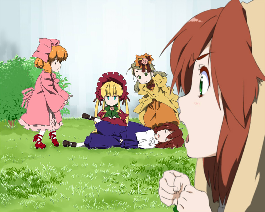 shinku, suiseiseki, souseiseki, hinaichigo, and kanaria (k-on! and 1 more) drawn by nonon_(hige-hige)