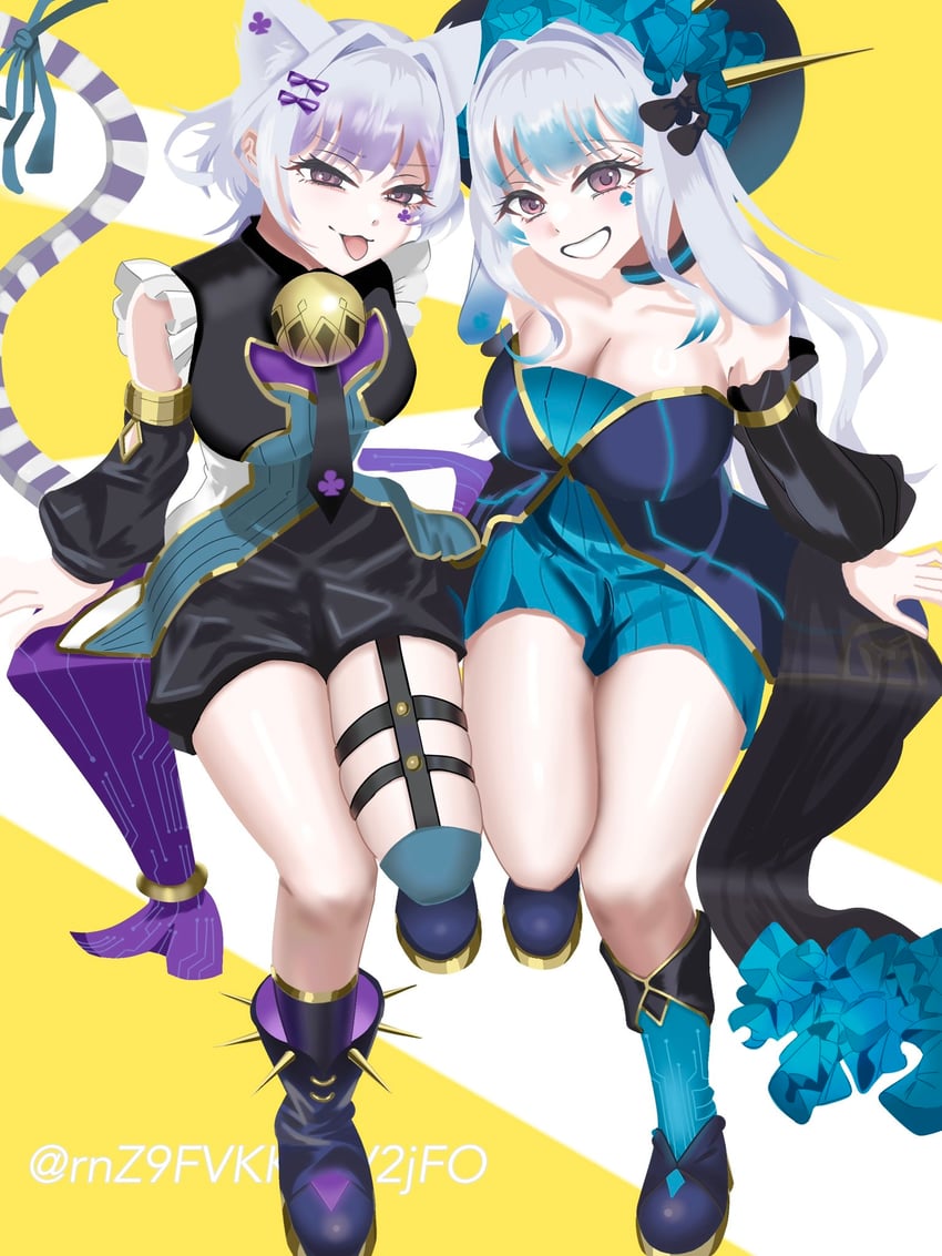 maliss <p> chessy cat and maliss <p> march hare (yu-gi-oh!) drawn by rnz9fvkkicv2jfo