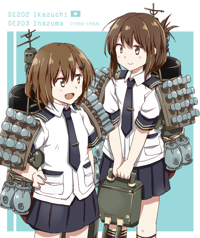 inazuma, ikazuchi, js ikazuchi, and js inazuma (original and 1 more) drawn by any_(lucky_denver_mint)