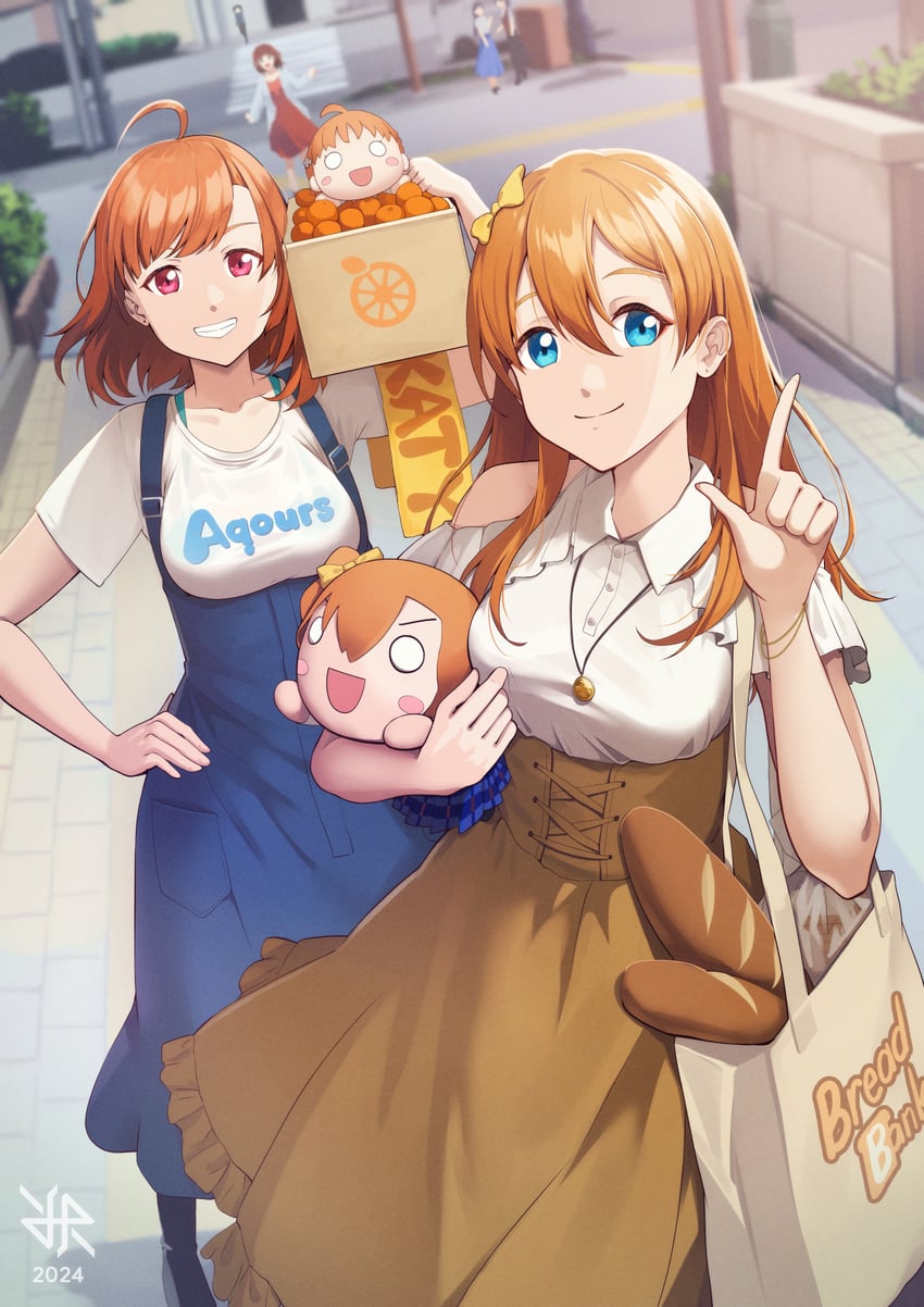 kosaka honoka and takami chika (love live! and 2 more) drawn by hiroki_ree