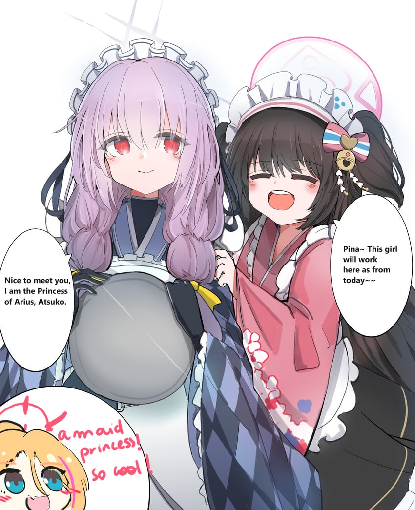 atsuko, shizuko, and pina (blue archive) drawn by unli_free