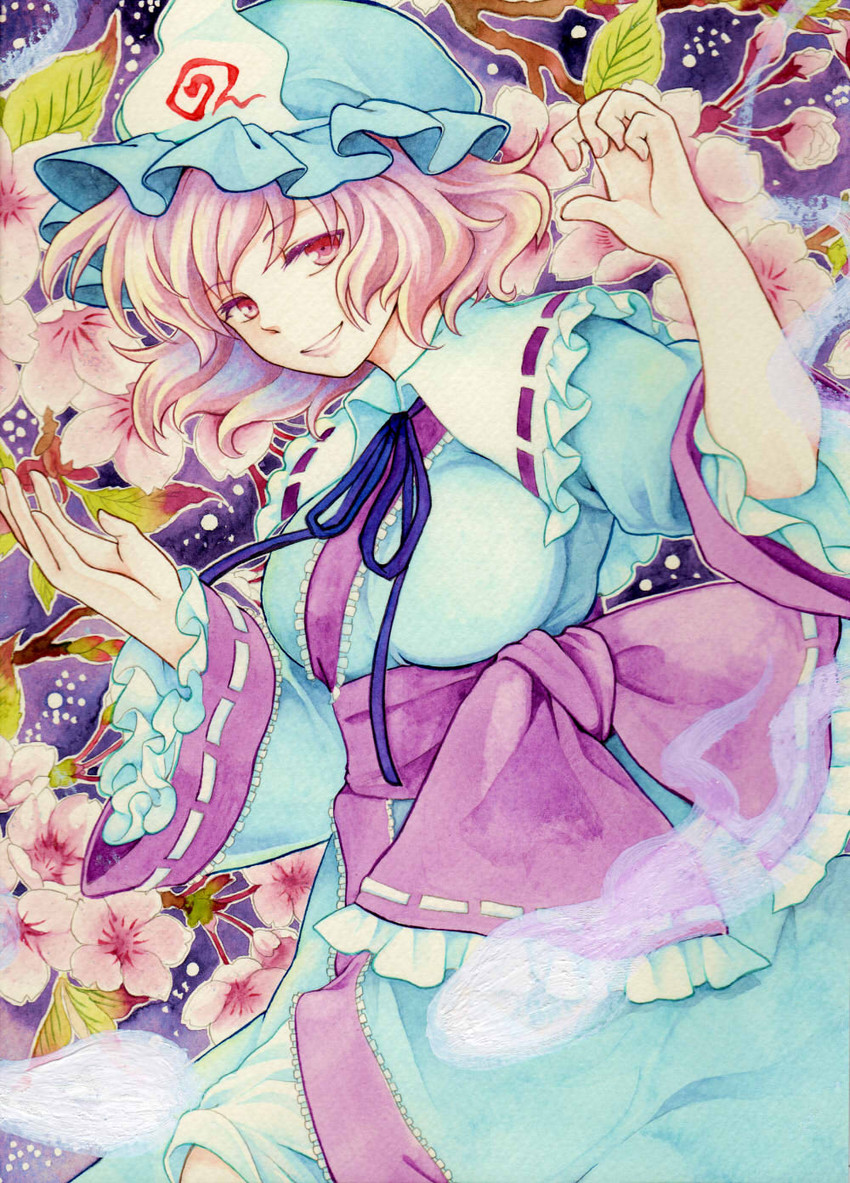 saigyouji yuyuko (touhou) drawn by socha