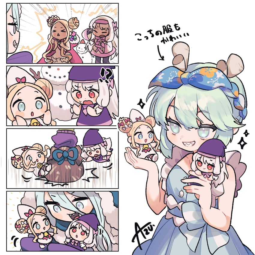 abigail williams, sitonai, and louhi (fate and 1 more) drawn by azu_(kirara310)