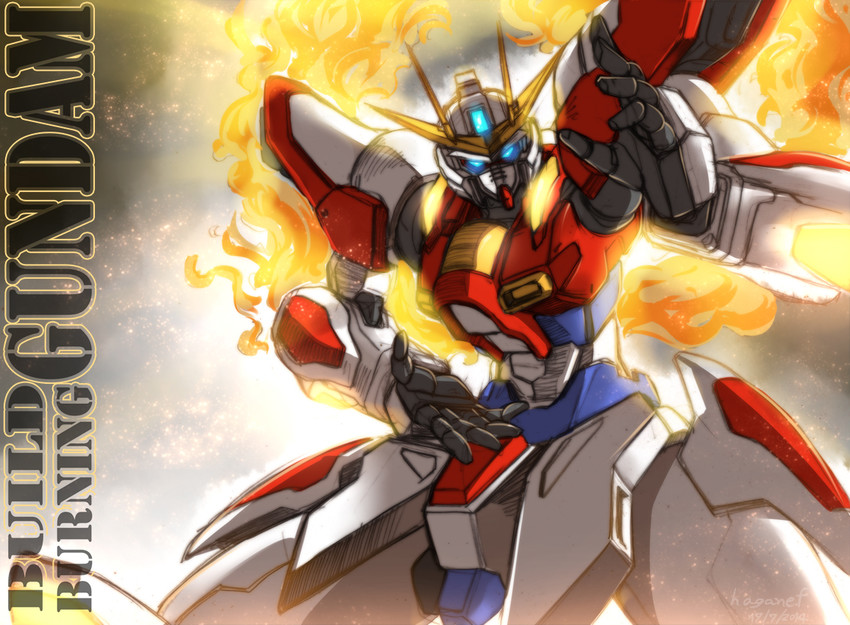 build burning gundam (gundam and 2 more) drawn by haganef
