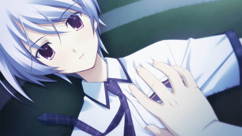 nishijou takumi and kishimoto ayase (chaos;head and 1 more) drawn by matsuo_yukihiro