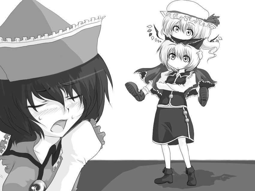 flandre scarlet, lunasa prismriver, and lyrica prismriver (touhou) drawn by harusame_(unmei_no_ikasumi)
