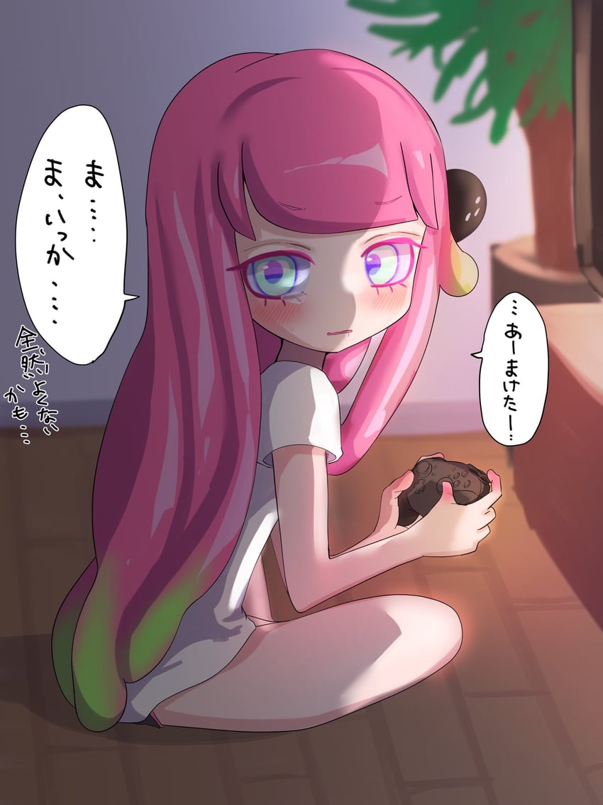 harmony and harmony's clownfish (splatoon and 1 more) drawn by tama_nya