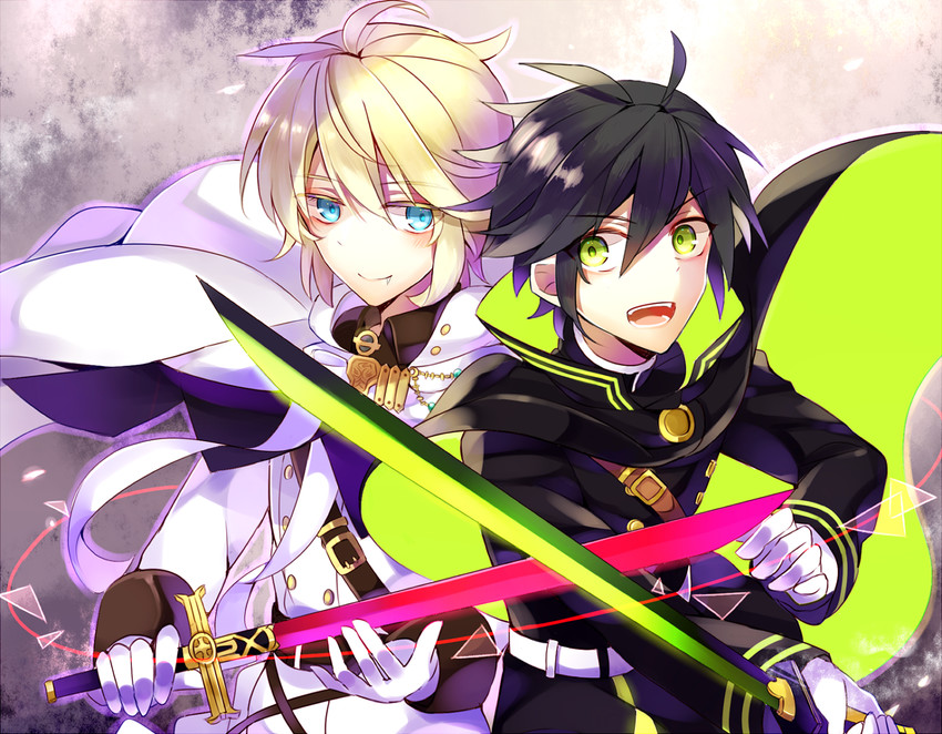 hyakuya yuuichirou and hyakuya mikaela (owari no seraph) drawn by rinnhiso