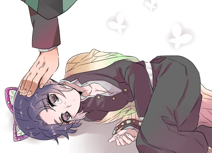 kochou shinobu and kamado tanjirou (kimetsu no yaiba) drawn by pulaco_pulaco