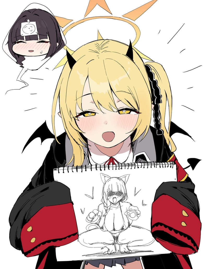 sensei, ibuki, and female sensei (blue archive) drawn by xipa