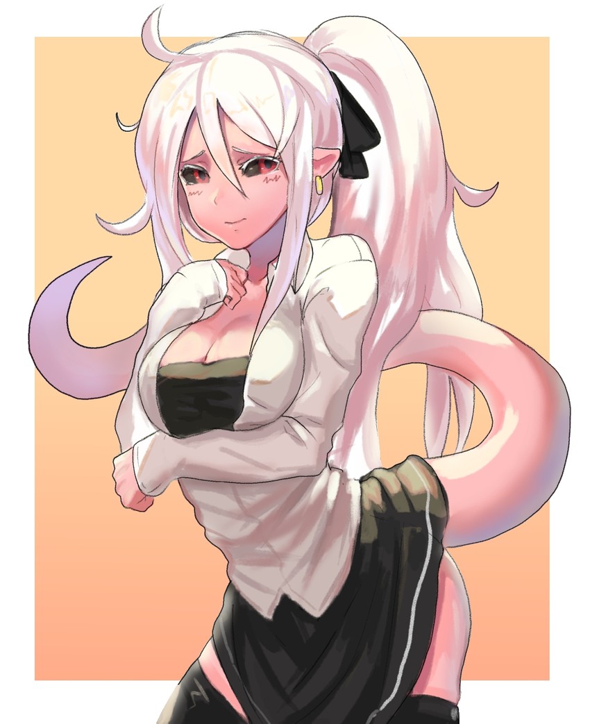 android 21 and majin android 21 (dragon ball and 1 more) drawn by rang_go