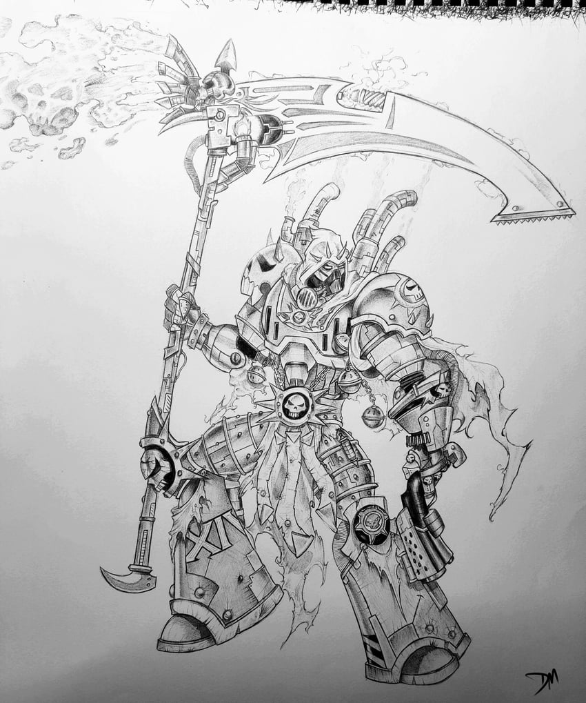 mortarion (warhammer 40k) drawn by danmanzella