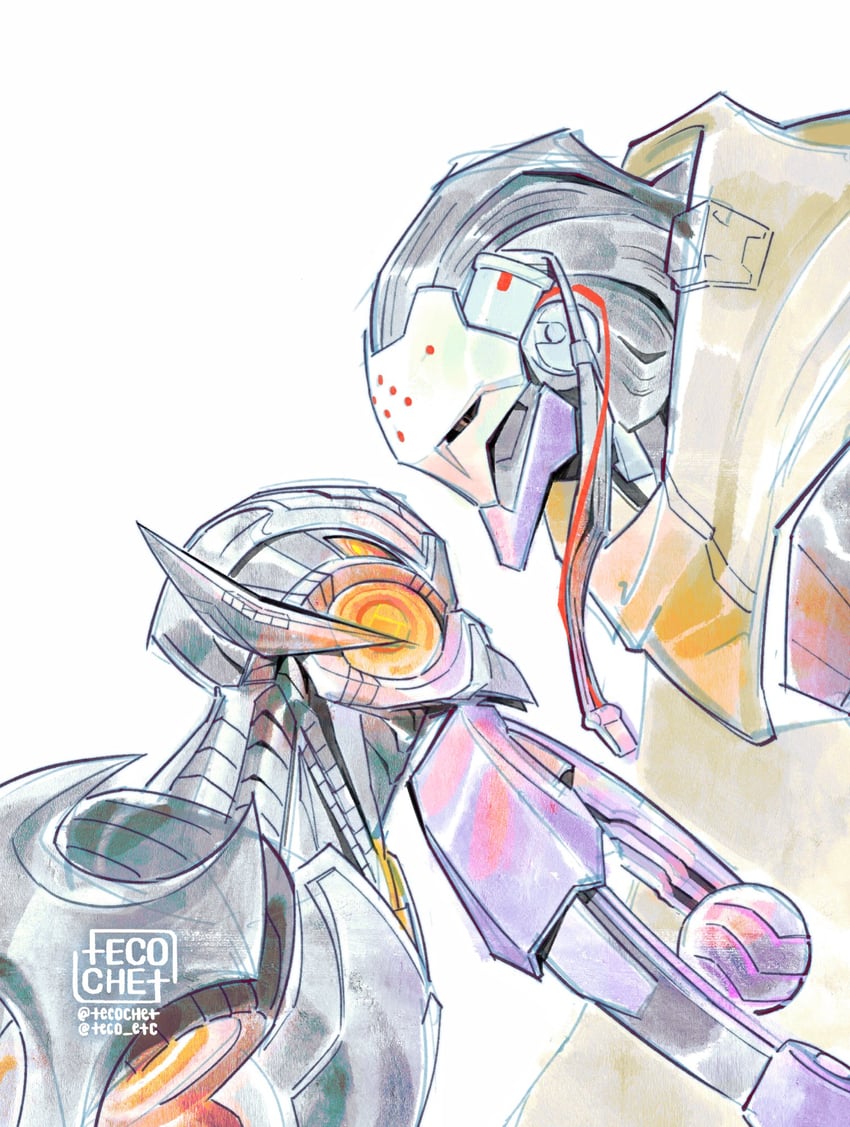 ramattra and ultron (marvel and 2 more) drawn by tecotit