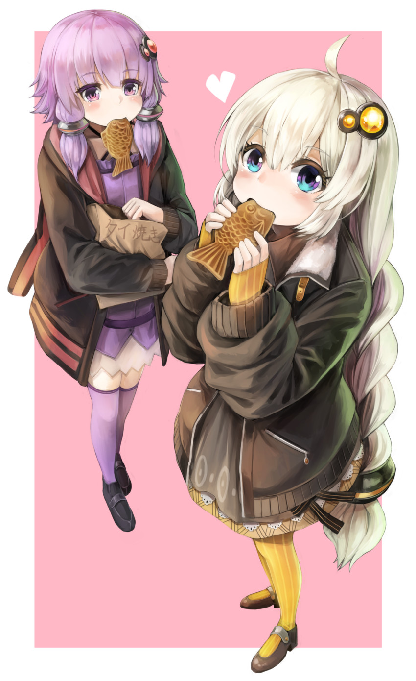 yuzuki yukari and kizuna akari (vocaloid and 1 more) drawn by netamaru