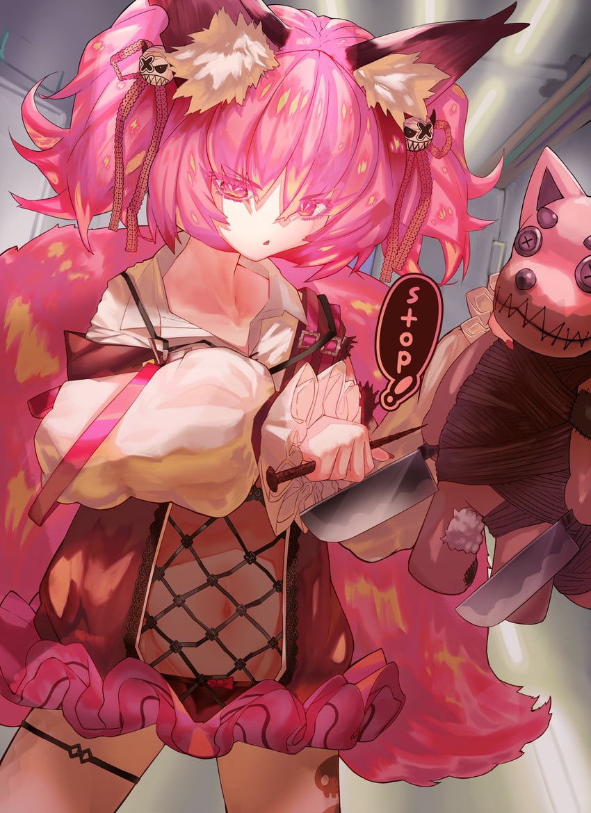 shamare and morte (arknights) drawn by hame_ana_zpoo
