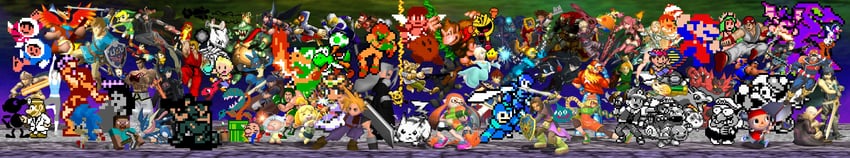 link, inkling player character, pikachu, princess zelda, inkling girl, and 94 more (pokemon and 66 more) drawn by luigitko