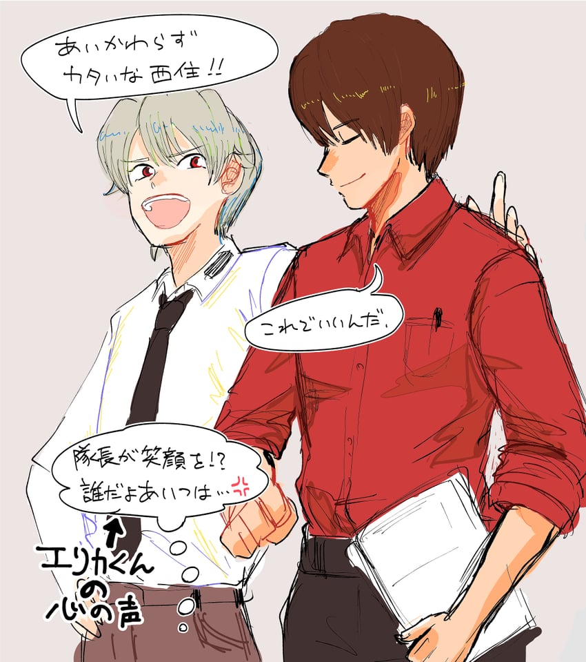 nishizumi maho and anchovy (girls und panzer) drawn by anayama_(anayama_radio)