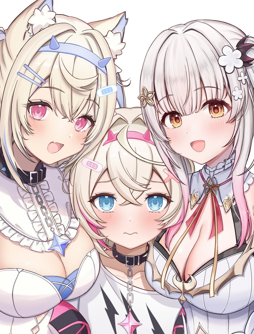 fuwawa abyssgard, mococo abyssgard, and suou patra (hololive and 2 more) drawn by daysss