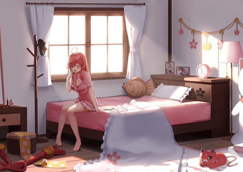 sakura miko, 35p, and kintoki (hololive) drawn by nyan_(reinyan_007)