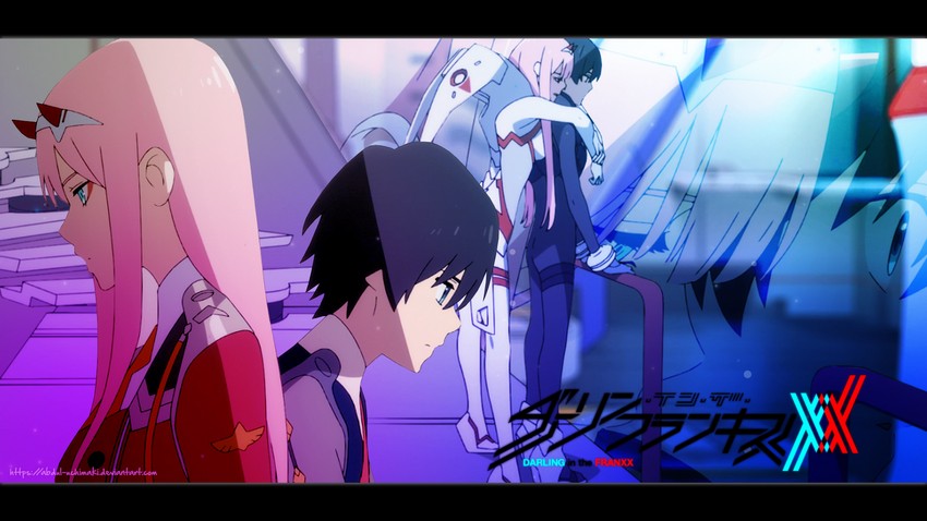 zero two and hiro (darling in the franxx) drawn by abdul-uchimaki