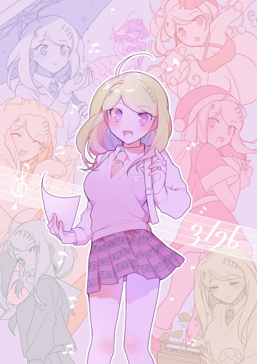 akamatsu kaede (danganronpa and 1 more) drawn by zang_li